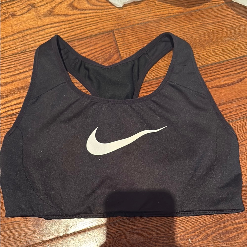 Black Nike Racerback Sports Bra with Scoop Neckline